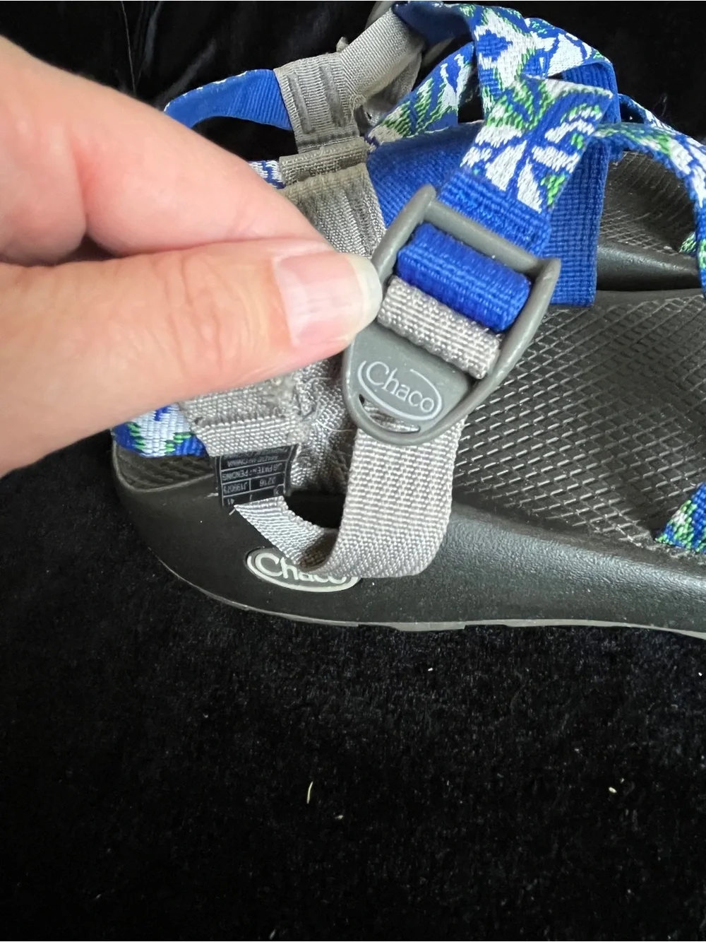 Chaco Z2 Sport Ultraviolet Sandals Mens Size 8 Blue Flower Vines